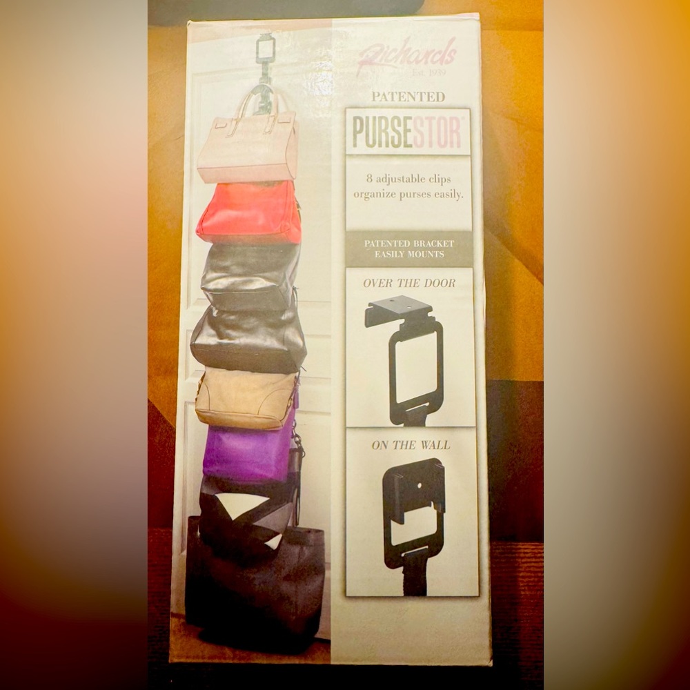 Over-The-Door Handbag and Purse Organizer for 8 Handbags or Purses